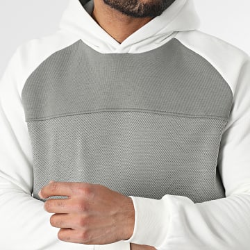 Classic Series - Sweat Capuche Blanc Vert Kaki