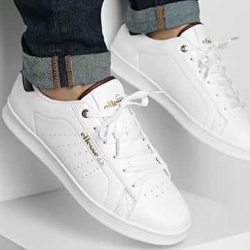 Ellesse - Baskets Cupsole SHXF0870 Blanco Azul marino Borgoña