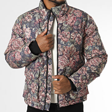 Frilivin - Abrigo Floral Verde Rosa