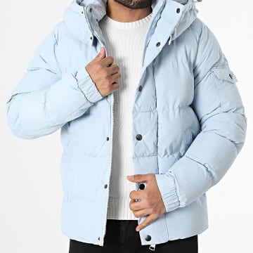 Frilivin - Chaqueta azul claro con capucha