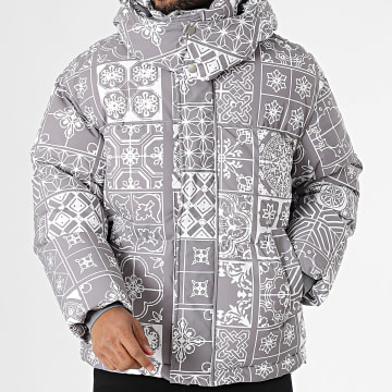 Frilivin - Chaqueta gris con capucha