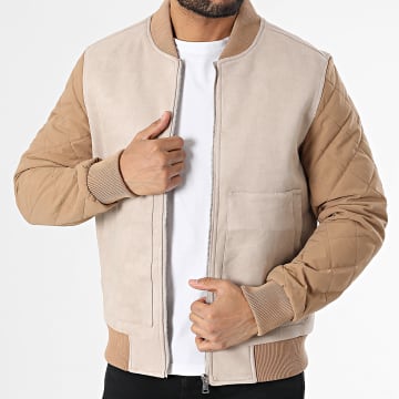 Frilivin - Chaqueta con cremallera beige camel