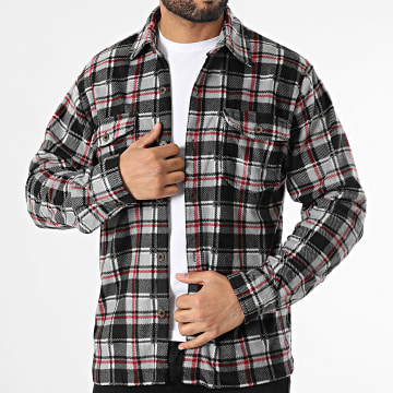 Classic Series - Kariertes Surchemise Schwarz Grau Rot