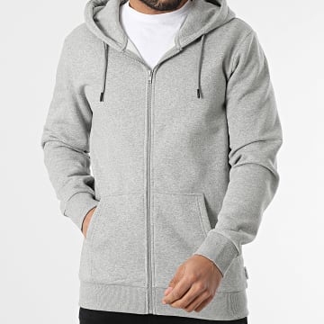 Only And Sons - Sweat Zippé Capuche Ceres Gris Chiné