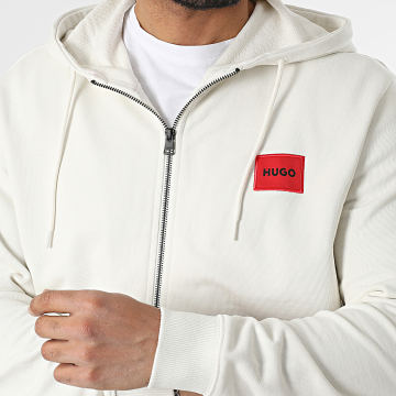 HUGO - Sweat Zippé Capuche 50447972 Beige Clair