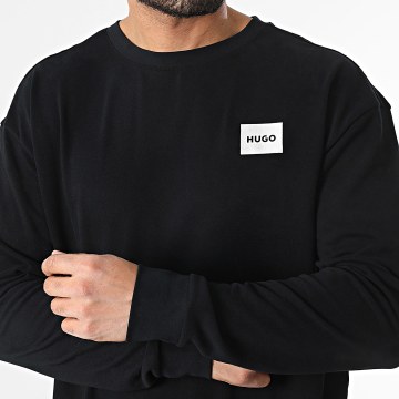 HUGO - Sweat Crewneck Silver Logo 50524787 Noir Argenté