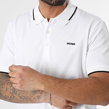 HUGO - Polo Manches Courtes Slim Dinoso 50467344 Blanc