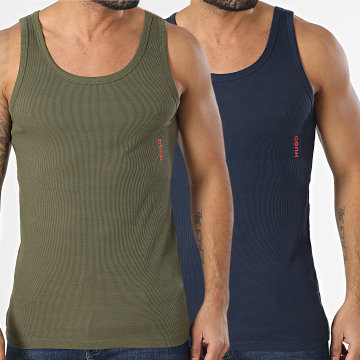 HUGO - Lote de 2 camisetas de tirantes 50469790 Azul marino Verde caqui