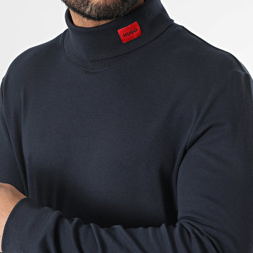 HUGO - Tee Shirt Col Roulé Manches Longues Derollo 224 50479373 Bleu Marine