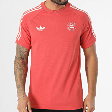 Adidas Originals - Tee Shirt De Sport A Bandes Bayern Munich IY0046 Corail