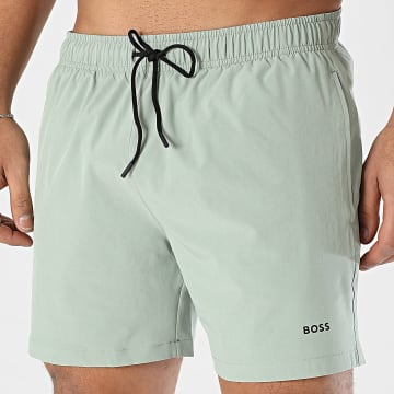 BOSS - Short De Bain Tio 50491601 Vert Kaki Clair