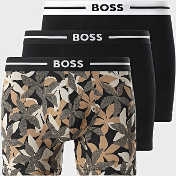 BOSS - Lot De 3 Boxers Bold Des 50531708 Noir Camel Beige