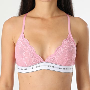 Guess - Soutien-Gorge Dentelle Femme O97C02-KBBT0 Rose Clair
