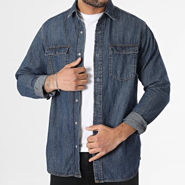 JJREBEL - Chemise Manches Longues Jean Austin Bleu Denim