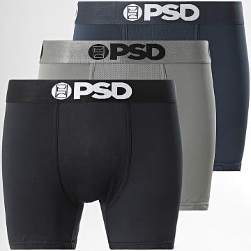 PSD - Juego de 3 Boxers 324180198 Negro Gris Azul Marino
