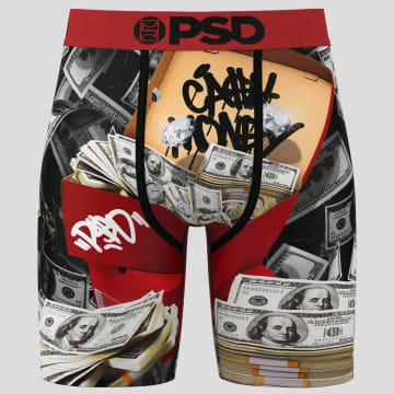 PSD - Boxer 424180045 Noir Gris Orange Rouge