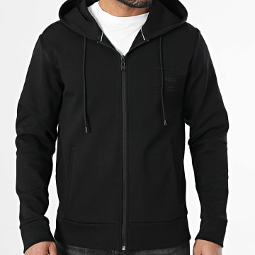 BOSS - Sweat Zippé Capuche Saggy Tape 50530020 Noir