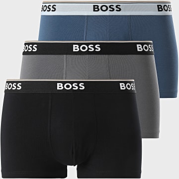 BOSS - Lot De 3 Boxers Power 50531684 Bleu Gris Noir