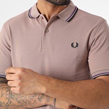 Fred Perry - Polo Manches Courtes Twin Tipped MM3600 Beige Foncé