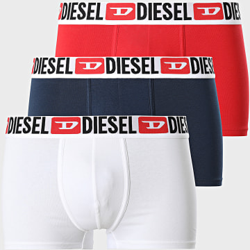 Diesel - Lot De 3 Boxers Damien 00ST3V Bleu Marine Blanc Rouge