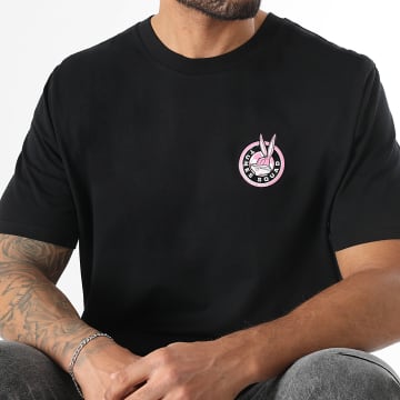 Looney Tunes - Tee Shirt Oversize Badge Bugs Noir Rose