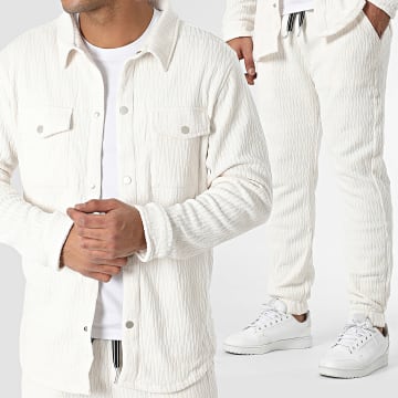 MTX - Ensemble Chemise Manches Longues Et Pantalon Blanc