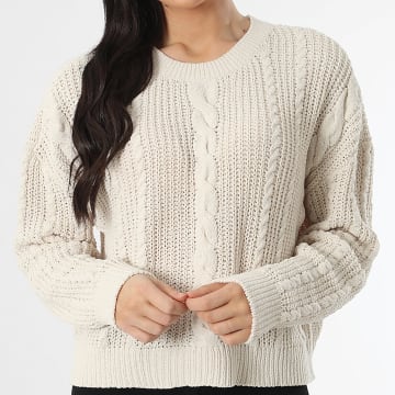 Only - Pull Femme Elly Life Beige