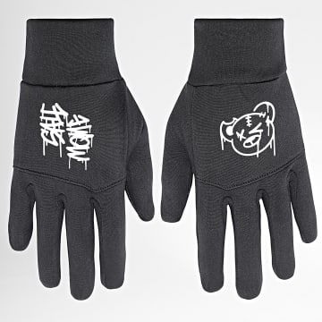 Sale Môme Paris - Zwart Wit Druipende Graffiti Teddy Handschoenen