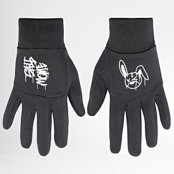 Sale Môme Paris - Konijnenhandschoenen Dripping Graffiti Zwart Wit