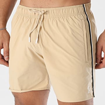 BOSS - Short De Bain A Bandes Iconic 50515291 Beige