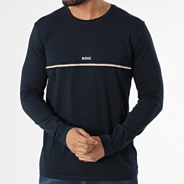 BOSS - Tee Shirt Manches Longues Unique 50515378 Bleu Marine