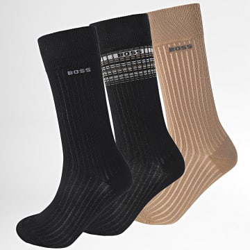 BOSS - Lot De 3 Paires De Chaussettes 50531078 Noir Beige