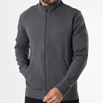 BOSS - Sweat Zippé Skaz 50506152 Gris Anthracite