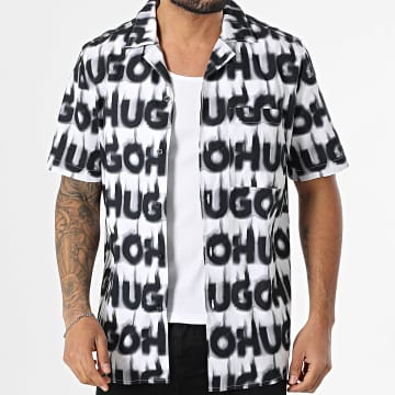 HUGO - Chemise Manches Courtes Ellino 50534240 Blanc Noir