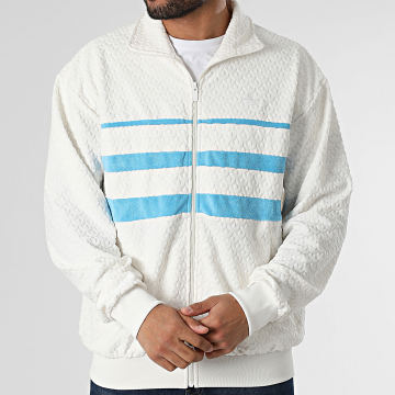 Adidas Originals - Q12 Monograma Sudadera con cremallera JP4420 Blanco Azul claro
