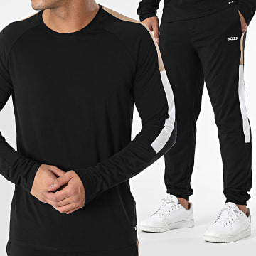 BOSS - Ensemble De Survetement Balance Long Set 50535718 Noir Blanc Beige