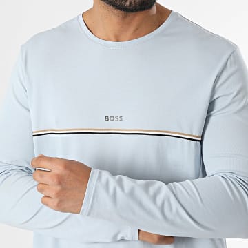 BOSS - Tee Shirt Manches Longues Unique 50515378 Bleu Clair