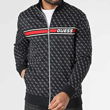 Guess - Sweat Zippé Z2BQ06-FL04Q Noir Blanc