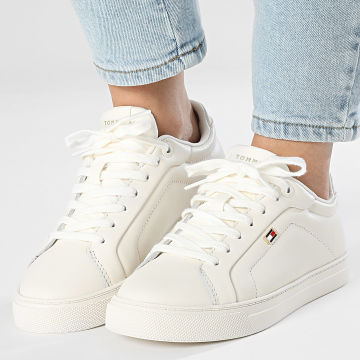 Tommy Hilfiger - Baskets Femme Womens Icon Court Sneaker Flag 8327 Ivory Petal