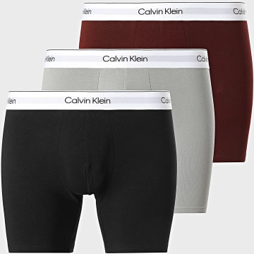 Calvin Klein - Lot De 3 Boxers NB3964A Noir Bordeaux Gris