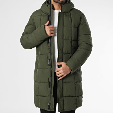 Kymaxx - Doudoune Capuche Longue Vert Kaki