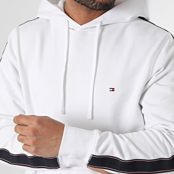 Tommy Hilfiger - Sweat Capuche Global Stripe 7472 Blanc