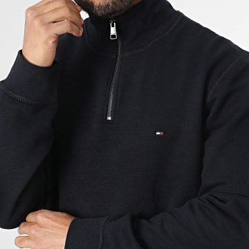Tommy Hilfiger - Sweat Col Zippé Essential 7233 Bleu Marine