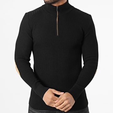 Classic Series - Pull Col Zippé Noir