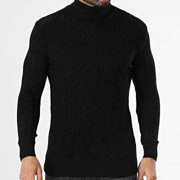 Classic Series - Jersey negro con cuello vuelto