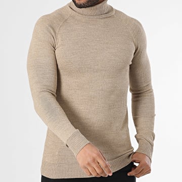 Classic Series - Pull Col Roulé Beige
