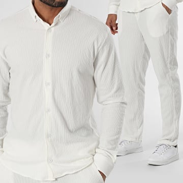 Classic Series - Wit shirt met lange mouwen en joggingbroekenset