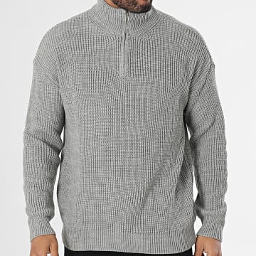 Classic Series - Pull Col Zippé Gris