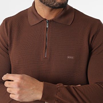 Classic Series - Jersey marrón con cremallera