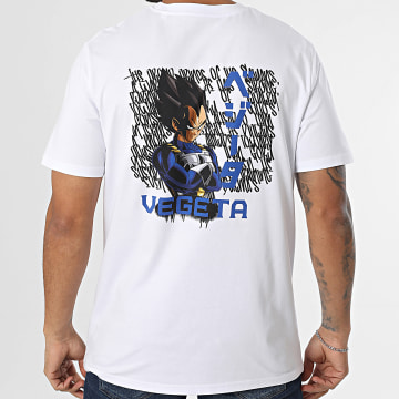Dragon Ball Z - Maglietta oversize Large Graff Vegeta Back Bianco